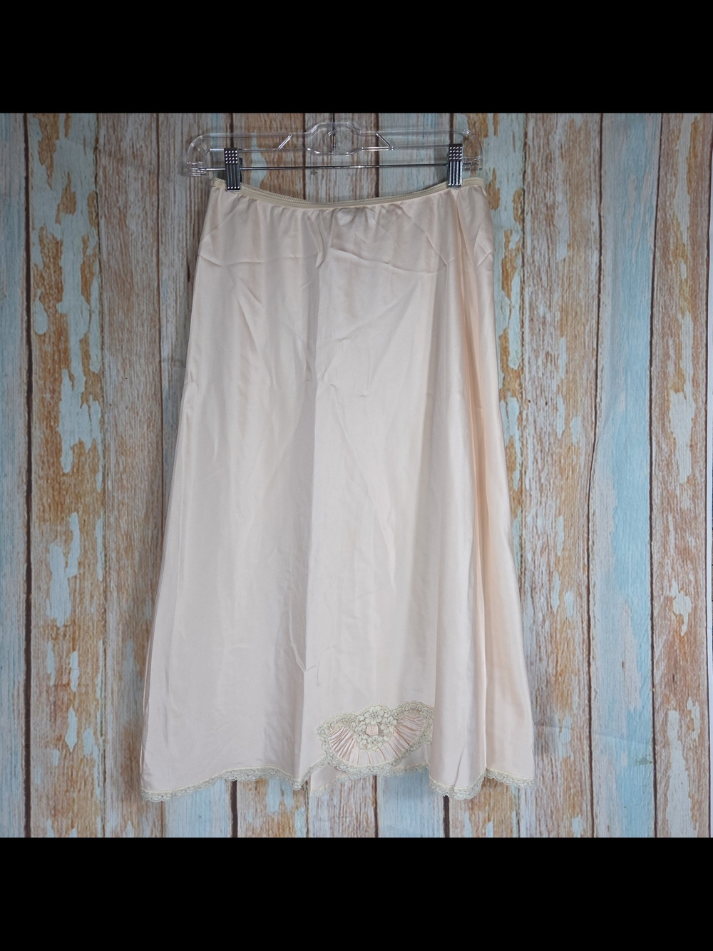 Vintage Sakowitz Alice Maloof Blush Slip W/gorgeous Lace Detail. No Size Given.